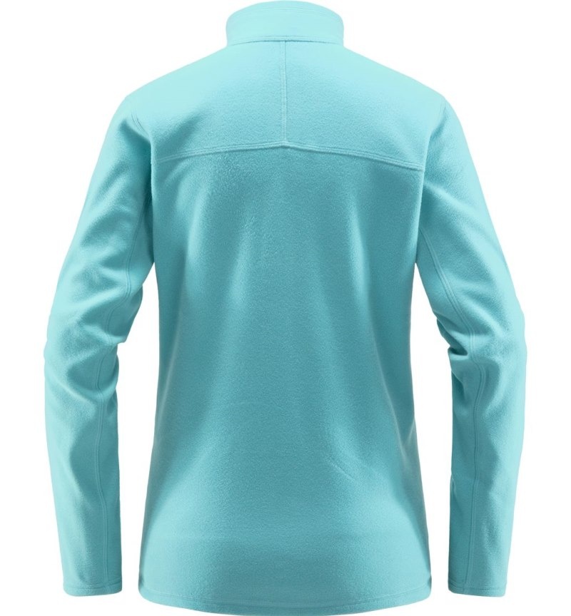 Women's Haglöfs Buteo Mid Jacket Fleece Jackets Green Blue Canada | IB46-367