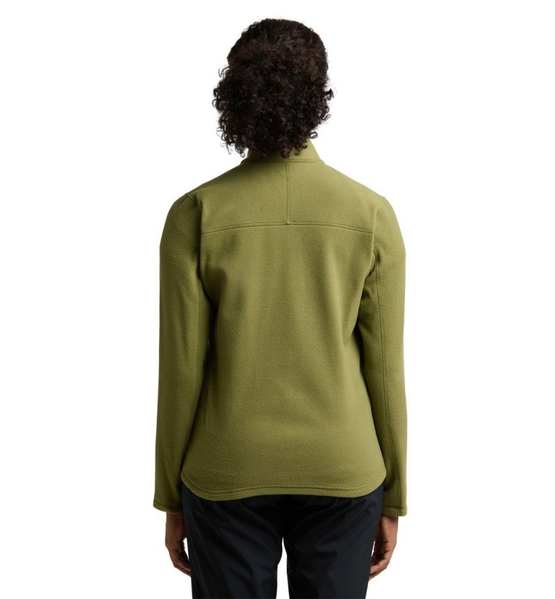 Women's Haglöfs Buteo Mid Jacket Fleece Jackets Olive Green Canada | UG42-323