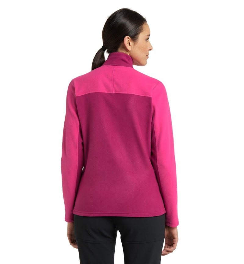 Women's Haglöfs Buteo Mid Jacket Fleece Jackets Pink / Deep Pink Canada | KX69-950