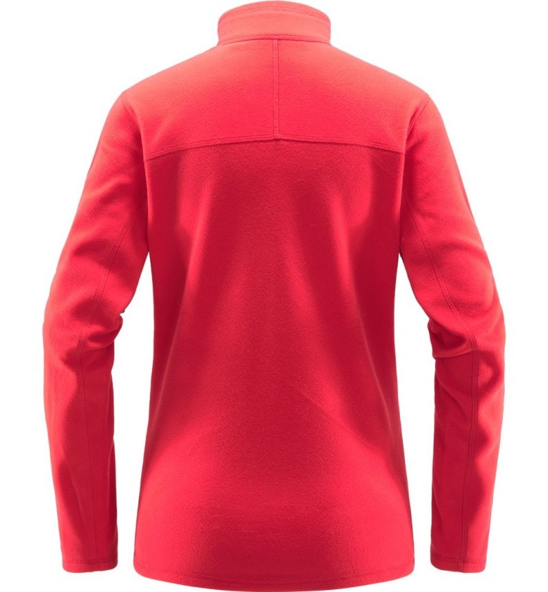 Women's Haglöfs Buteo Mid Jacket Fleece Jackets Red Canada | VD82-379