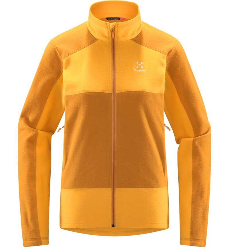 Women's Haglöfs Buteo Mid Jacket Fleece Jackets Yellow / Yellow Canada | PU58-335