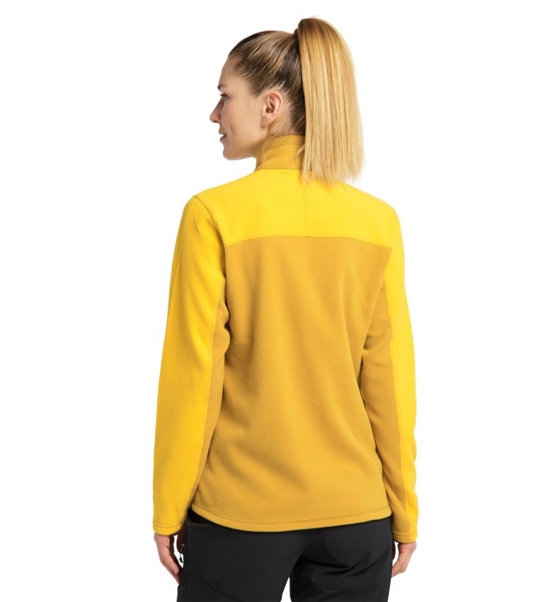 Women's Haglöfs Buteo Mid Jacket Fleece Jackets Yellow / Autumn Leaves Canada | QH72-538