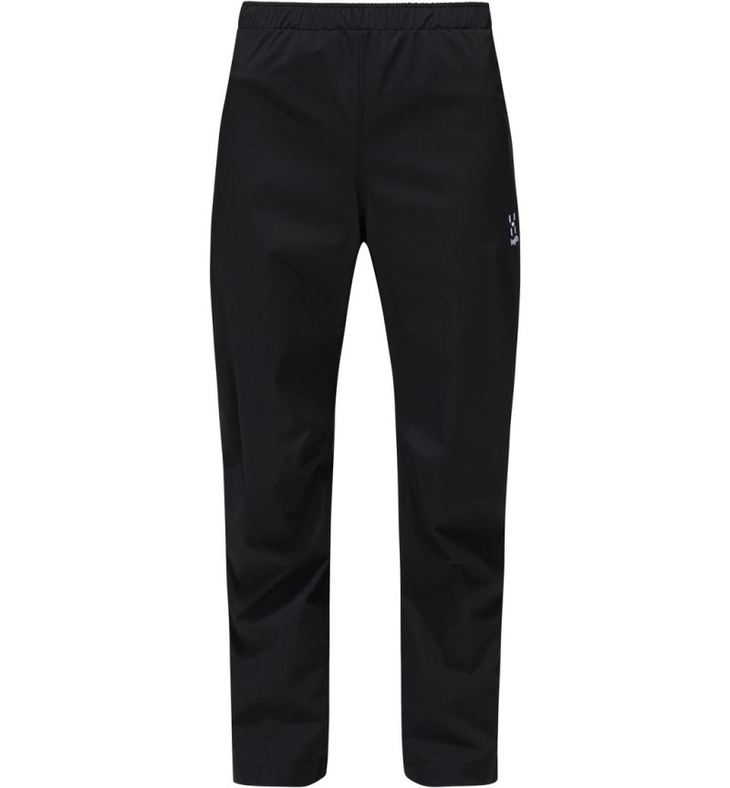 Women's Haglöfs Buteo Pant Waterproof Trousers Black Canada | YK63-801