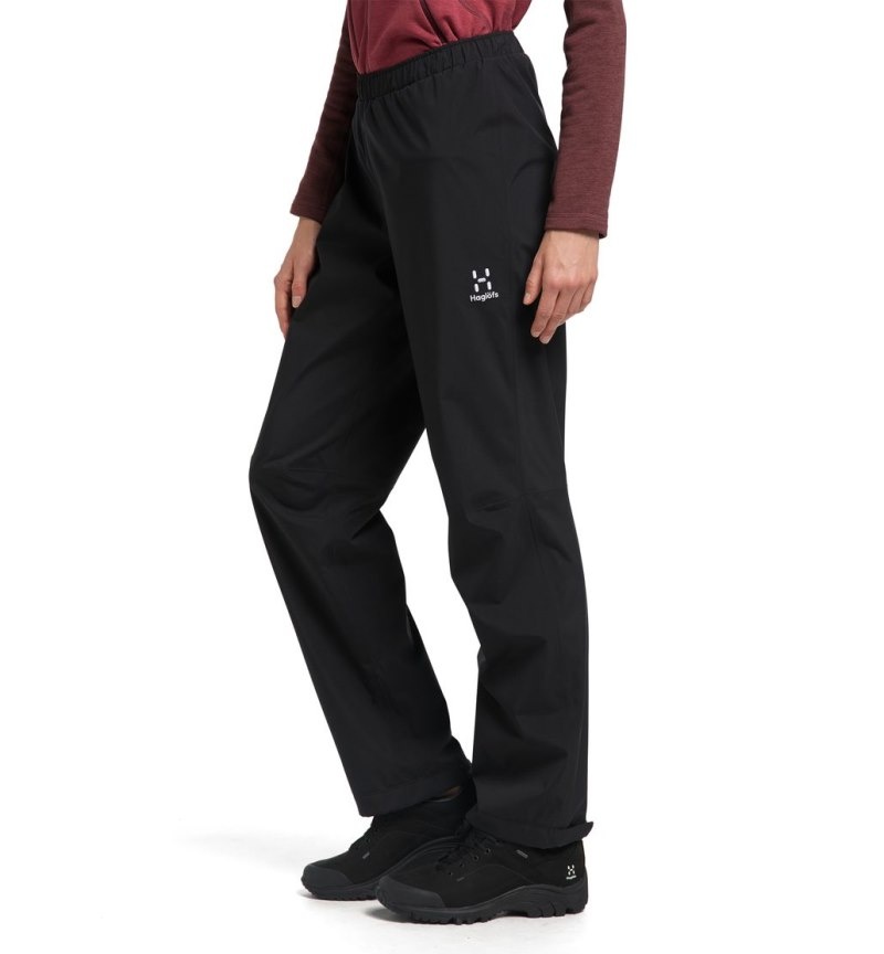 Women\'s Haglöfs Buteo Pant Waterproof Trousers Black Canada | YK63-801