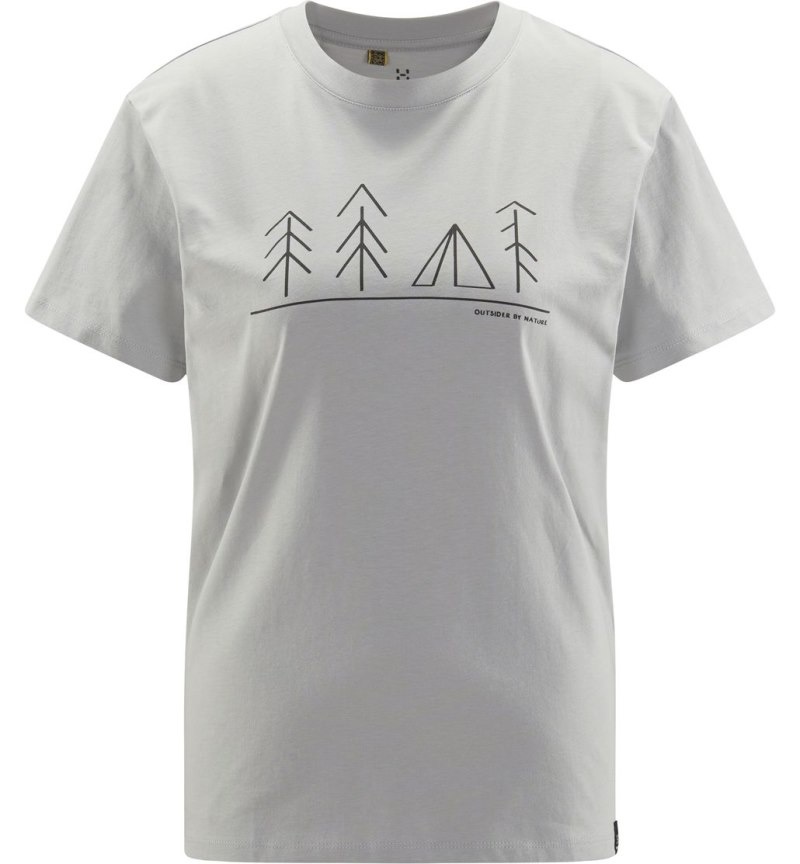 Women's Haglöfs Camp Tee T Shirts Grey Canada | QP47-258