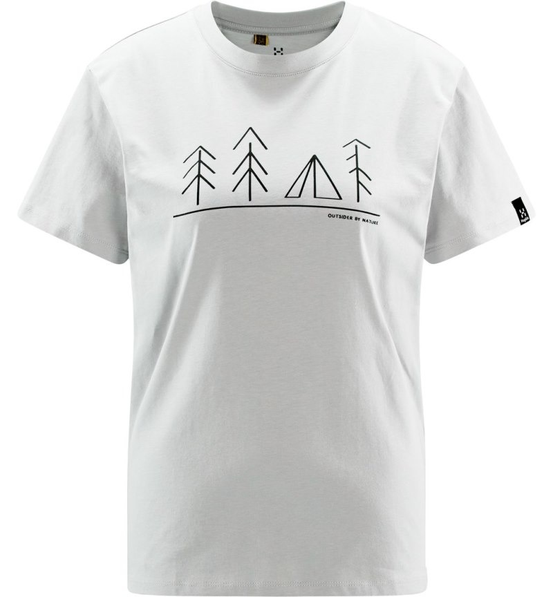 Women's Haglöfs Camp Tee T Shirts Grey Canada | QP47-258