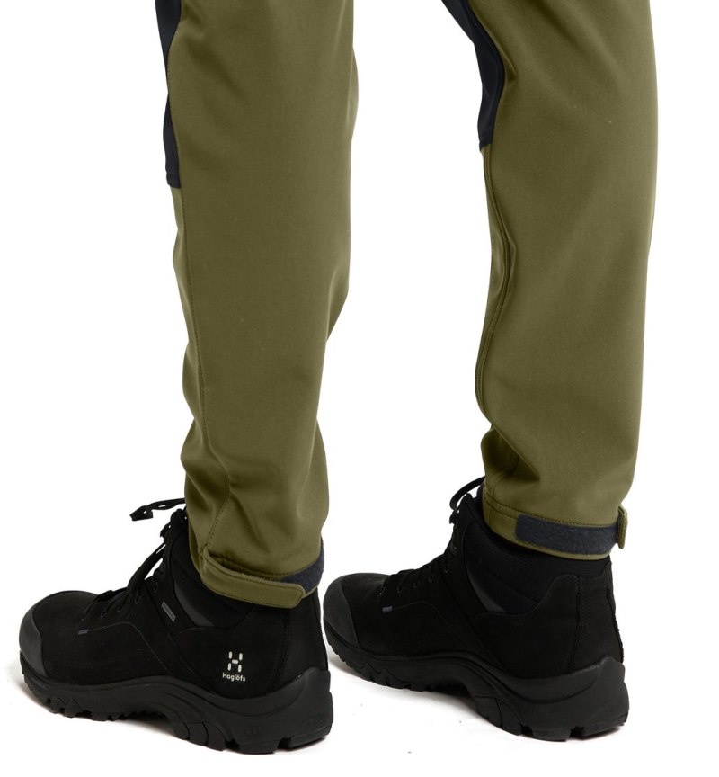 Women's Haglöfs Chilly Softshell Pant Softshell Trousers Olive Green / Black Canada | NW47-321