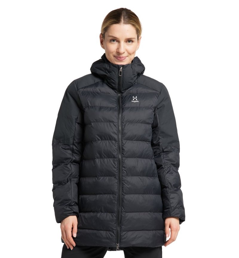 Women's Haglöfs Dala Mimic Parka Insulated Jackets Black Canada | JI61-267