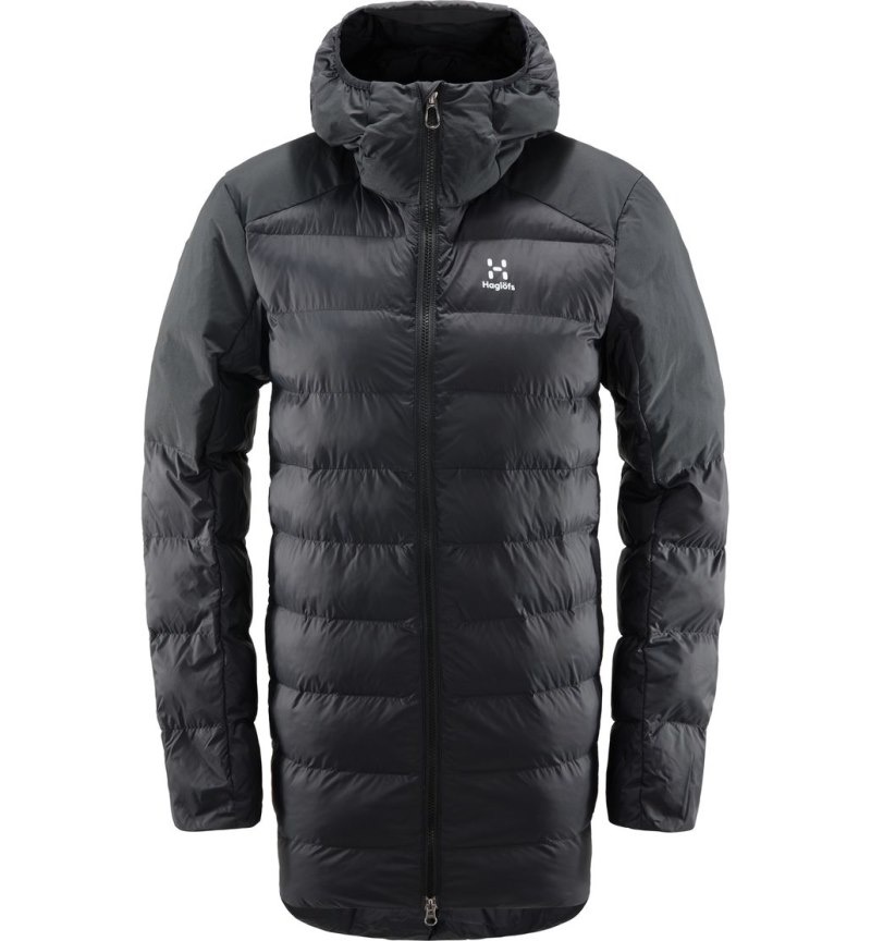 Women's Haglöfs Dala Mimic Parka Insulated Jackets Black Canada | JI61-267