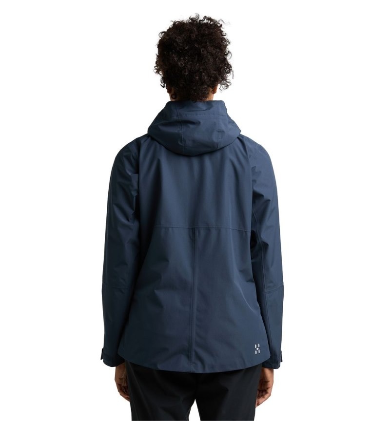 Women's Haglöfs Finch Proof Jacket Windbreaker Blue Canada | AH95-227