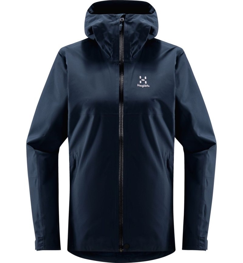 Women's Haglöfs Finch Proof Jacket Windbreaker Blue Canada | AH95-227