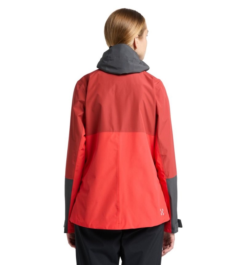 Women's Haglöfs Finch Proof Jacket Windbreaker Red / Corrosion Canada | LM97-455