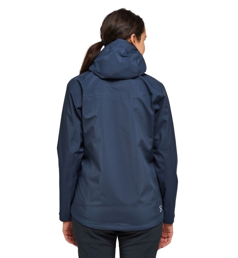 Women's Haglöfs Front Proof Jacket Windbreaker Blue Canada | JK26-228