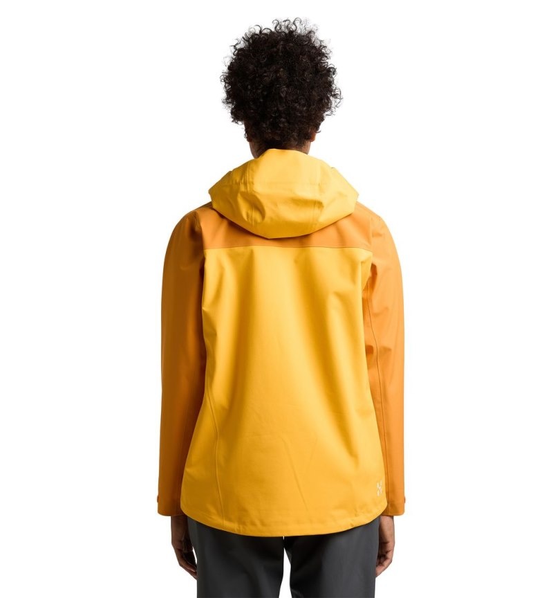 Women's Haglöfs Front Proof Jacket Windbreaker Yellow / Yellow Canada | WH77-868