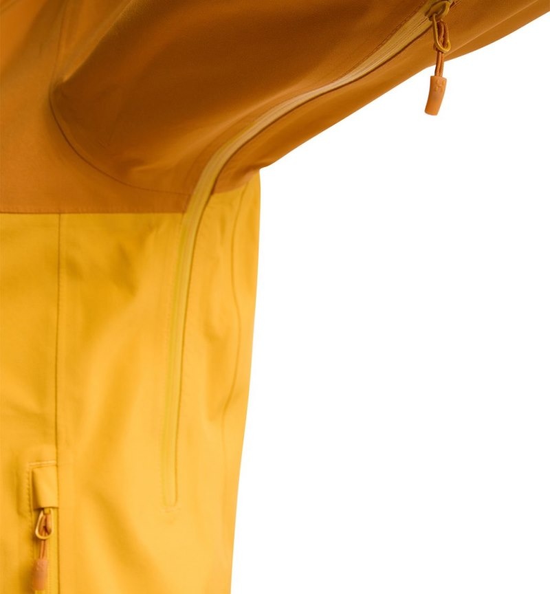 Women's Haglöfs Front Proof Jacket Windbreaker Yellow / Yellow Canada | WH77-868