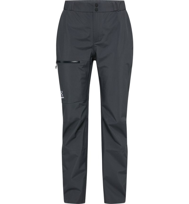 Women's Haglöfs Front Proof Pant Waterproof Trousers Magnetite Canada | UY72-506