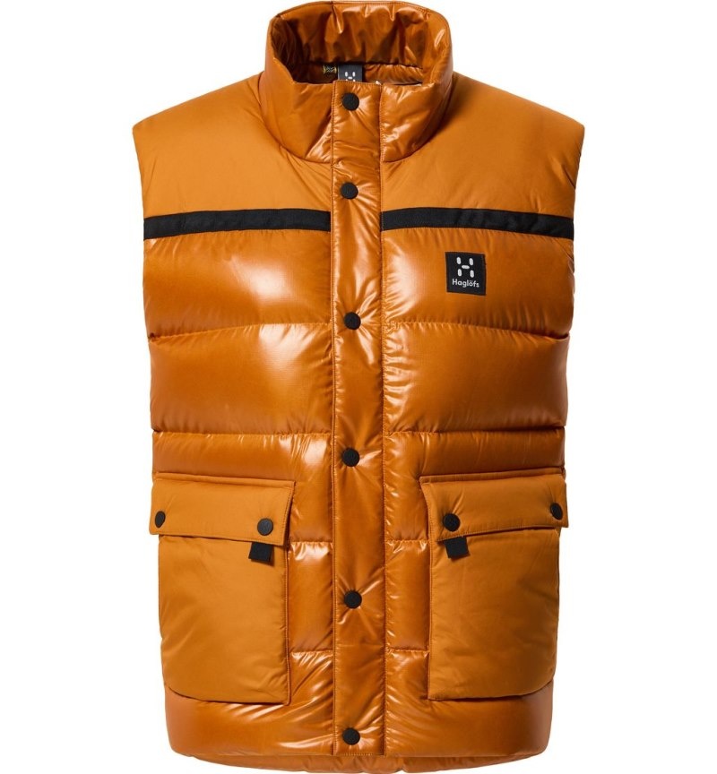 Women's Haglöfs Funäs Down Vest Insulated Jackets Golden Brown Canada | BA28-692