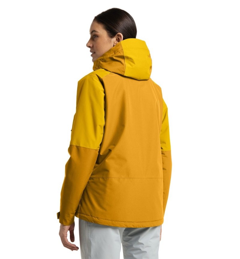 Women's Haglöfs Gondol Insulated Jacket Waterproof Jackets & Raincoats Autumn Leaves / Yellow Canada | UQ57-489