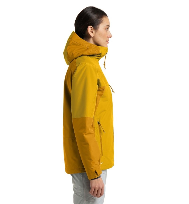 Women's Haglöfs Gondol Insulated Jacket Waterproof Jackets & Raincoats Autumn Leaves / Yellow Canada | UQ57-489