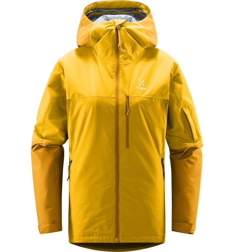 Women's Haglöfs Gondol Insulated Jacket Waterproof Jackets & Raincoats Autumn Leaves / Yellow Canada | UQ57-489