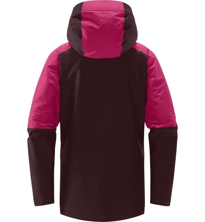 Women's Haglöfs Gondol Insulated Jacket Waterproof Jackets & Raincoats Burgundy Brown / Deep Pink Canada | SB05-480