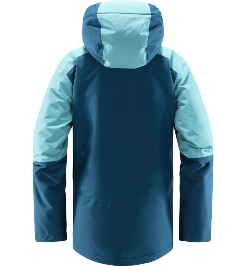 Women's Haglöfs Gondol Insulated Jacket Waterproof Jackets & Raincoats Dark Ocean / Green Blue Canada | OS00-094