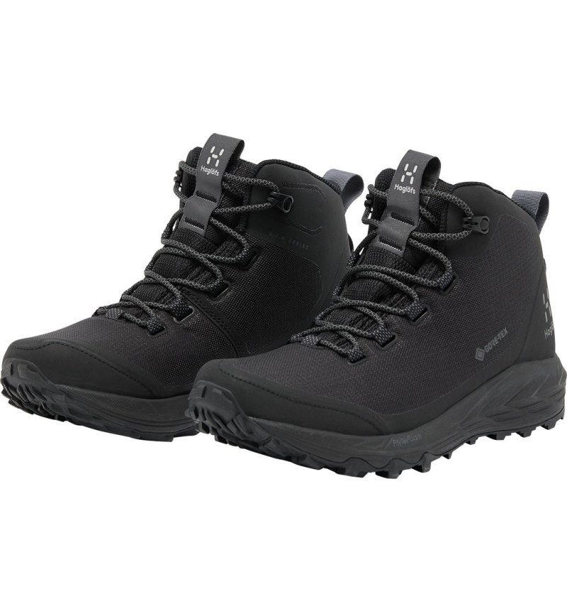 Women's Haglöfs Haglöfs L.I.M FH GTX Mid Hiking Shoes Black / Magnetite Canada | KH94-529