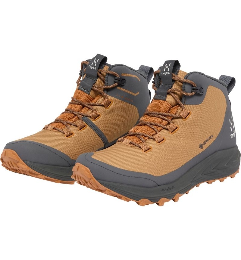 Women's Haglöfs Haglöfs L.I.M FH GTX Mid Hiking Shoes Golden Brown / Magnetite Canada | DP81-395