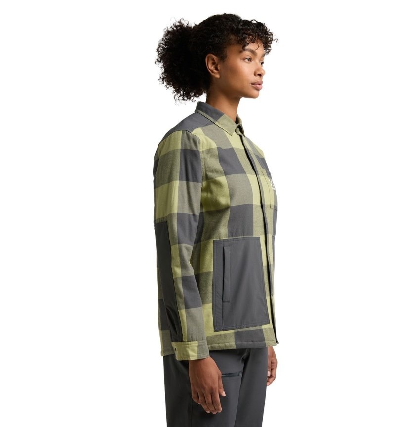 Women's Haglöfs Insulated Timmer Shirt Shirts Green / Magnetite Canada | ZH74-272