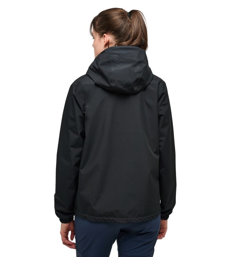 Women's Haglöfs Kaise GTX Jacket Windbreaker Black Canada | DR67-212