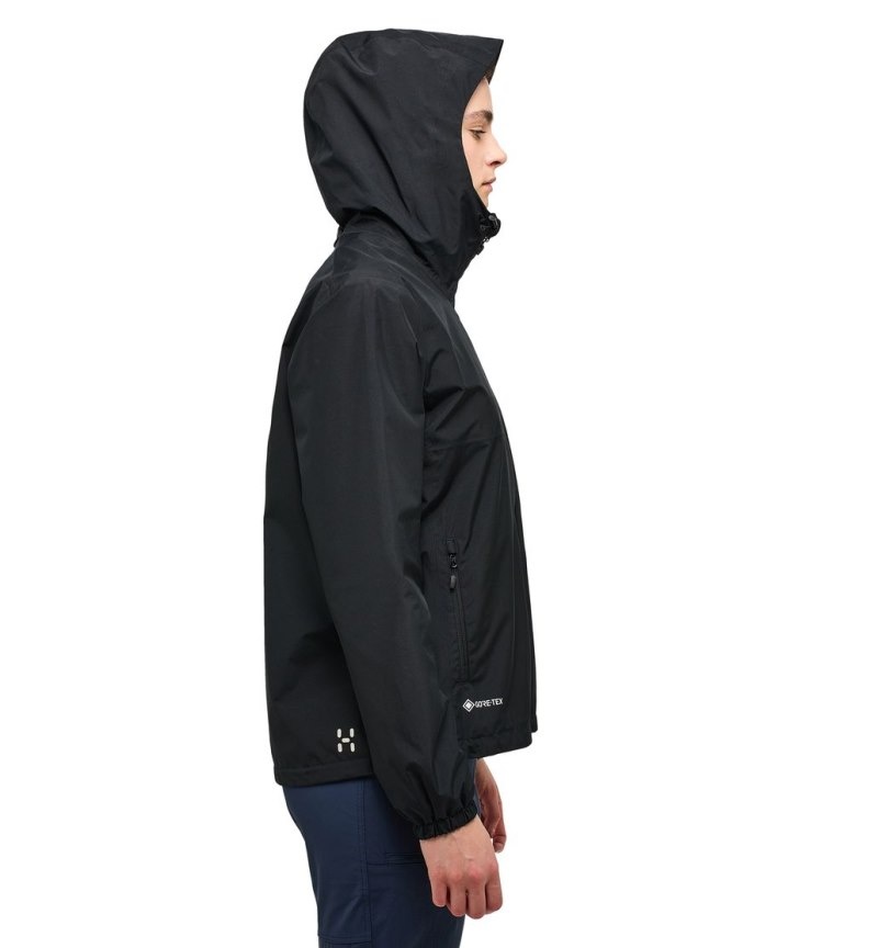 Women's Haglöfs Kaise GTX Jacket Windbreaker Black Canada | DR67-212