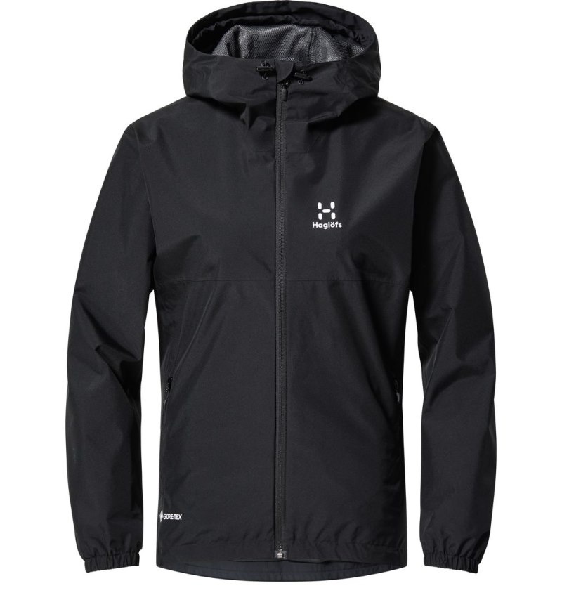 Women's Haglöfs Kaise GTX Jacket Windbreaker Black Canada | DR67-212