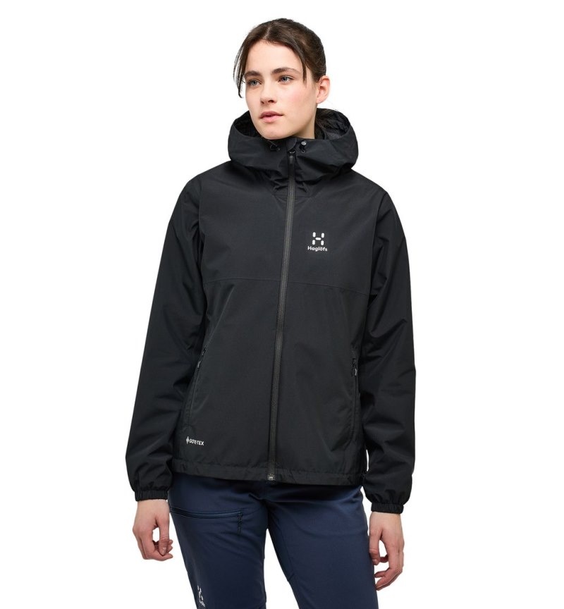 Women\'s Haglöfs Kaise GTX Jacket Windbreaker Black Canada | DR67-212