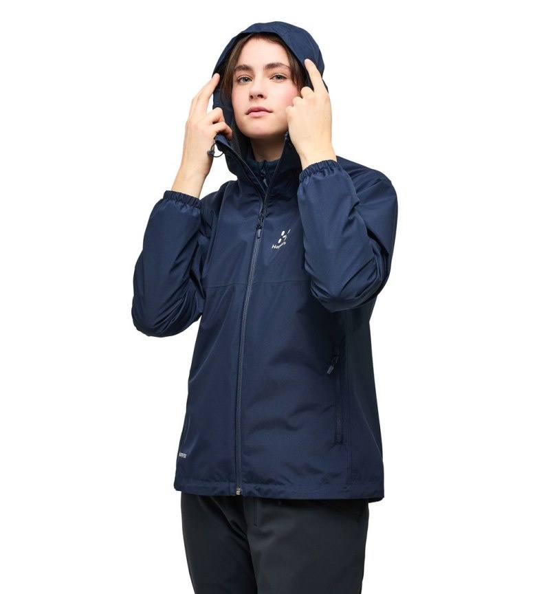 Women's Haglöfs Kaise GTX Jacket Windbreaker Blue Canada | OL31-212