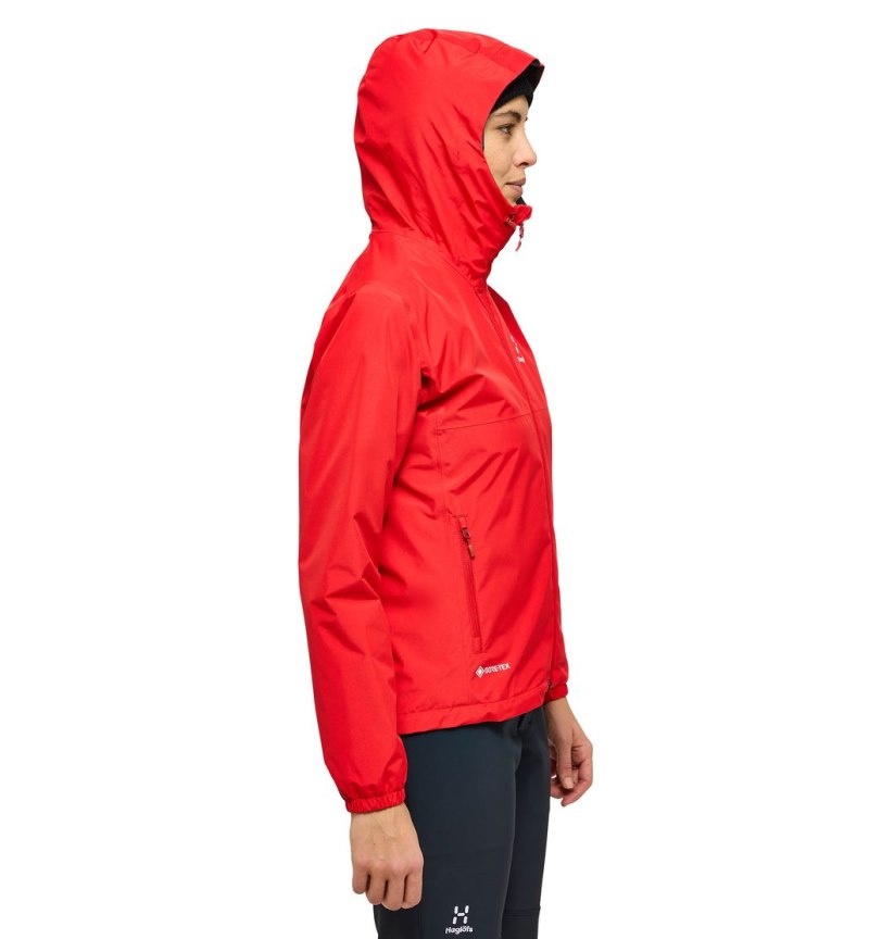 Women's Haglöfs Kaise GTX Jacket Windbreaker Red Canada | PG99-463