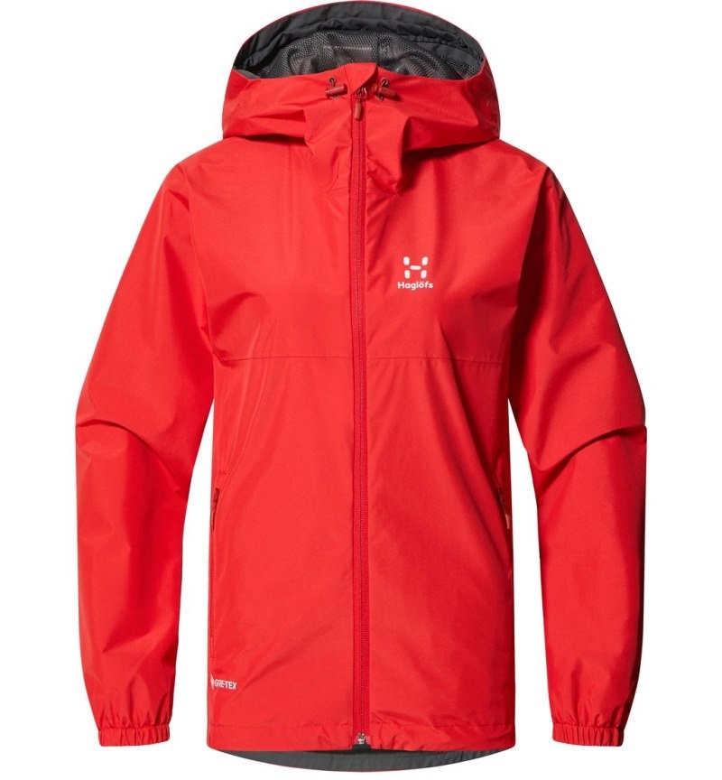 Women's Haglöfs Kaise GTX Jacket Windbreaker Red Canada | PG99-463