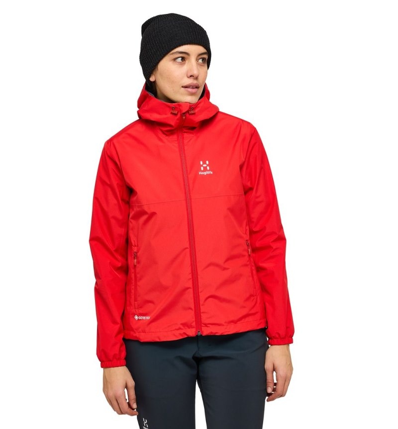 Women\'s Haglöfs Kaise GTX Jacket Windbreaker Red Canada | PG99-463