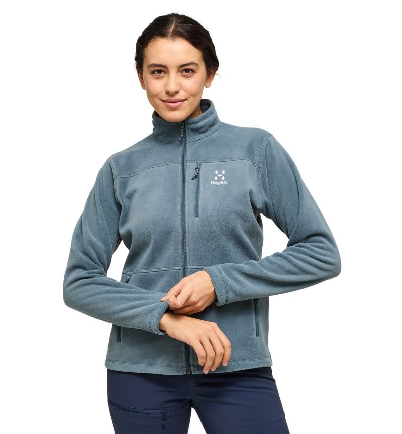 Women's Haglöfs Kaise Mid Jacket Fleece Jackets Blue Canada | AR00-086