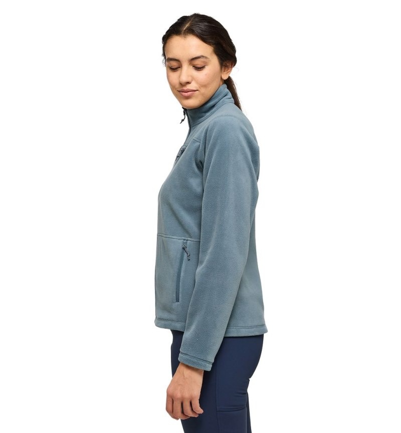 Women's Haglöfs Kaise Mid Jacket Fleece Jackets Blue Canada | AR00-086