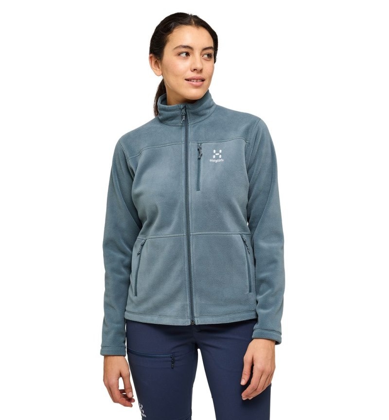 Women\'s Haglöfs Kaise Mid Jacket Fleece Jackets Blue Canada | AR00-086