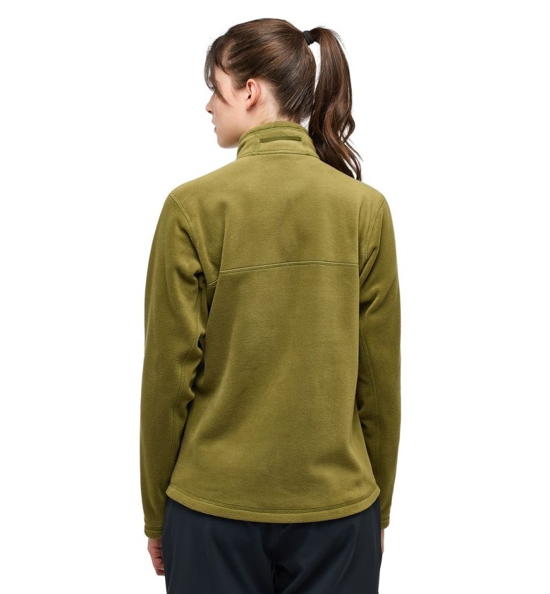 Women's Haglöfs Kaise Mid Jacket Fleece Jackets Olive Green Canada | DJ01-844