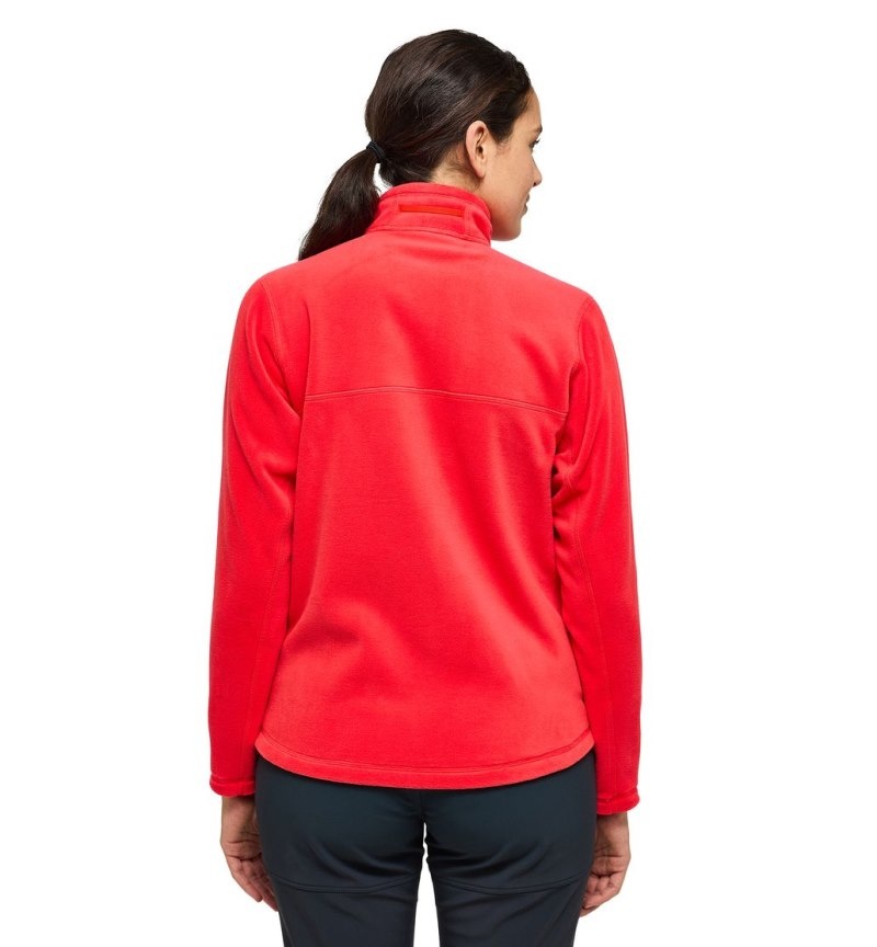 Women's Haglöfs Kaise Mid Jacket Fleece Jackets Red Canada | GD87-441