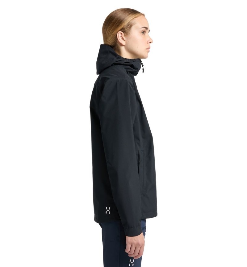 Women's Haglöfs Korp Proof Jacket Windbreaker Black Canada | SG02-768