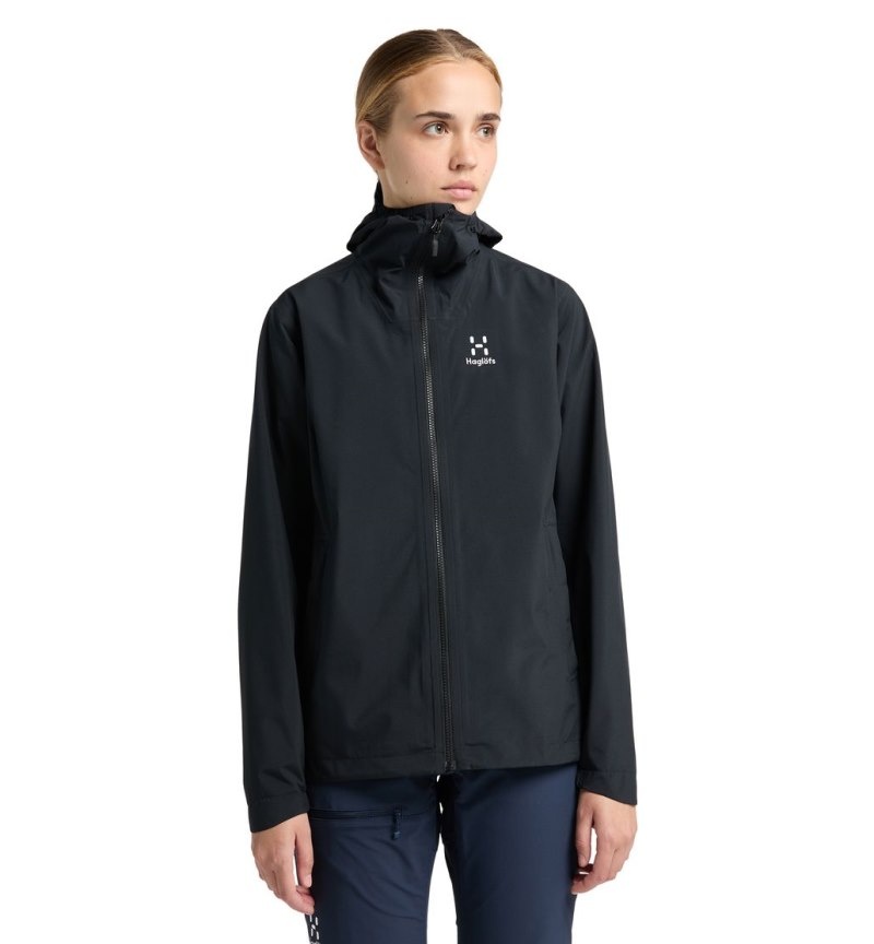 Women\'s Haglöfs Korp Proof Jacket Windbreaker Black Canada | SG02-768