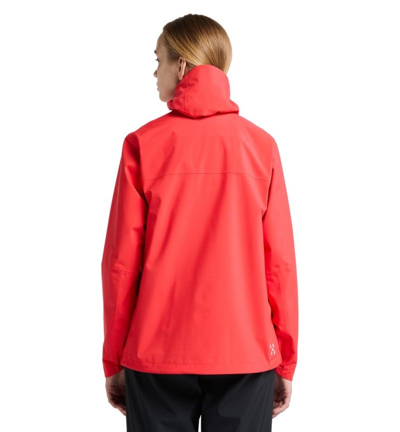 Women's Haglöfs Korp Proof Jacket Windbreaker Red Canada | DY13-148