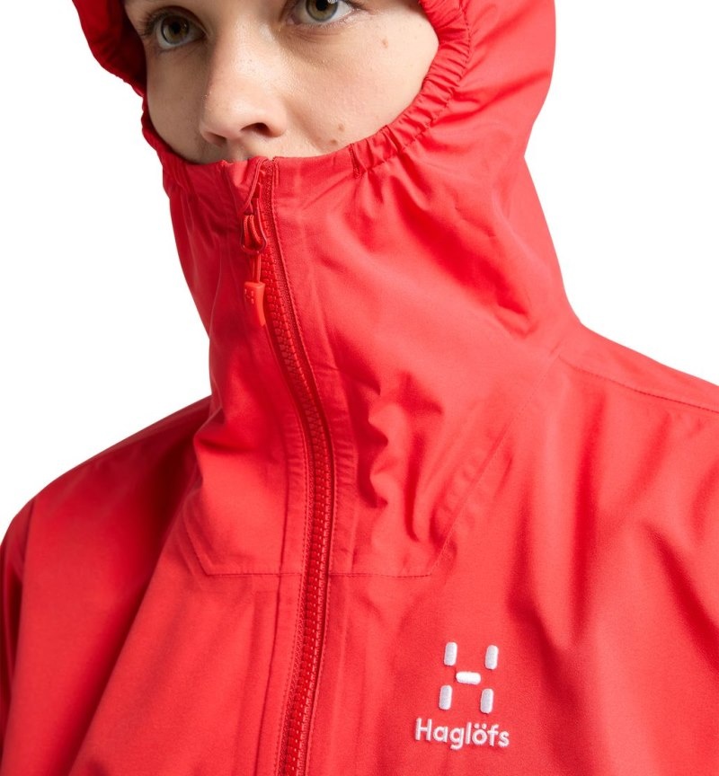 Women's Haglöfs Korp Proof Jacket Windbreaker Red Canada | DY13-148