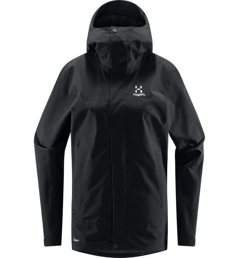 Women's Haglöfs Koyal Proof Jacket Windbreaker Black Canada | TQ21-894