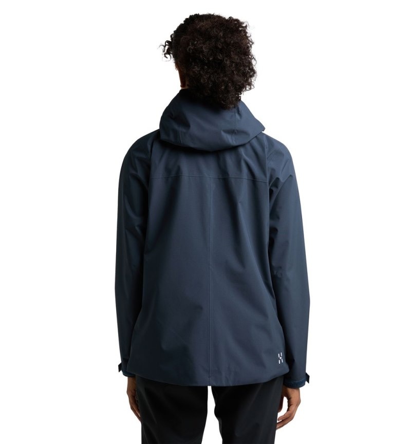 Women's Haglöfs Koyal Proof Jacket Windbreaker Blue Canada | CB65-432