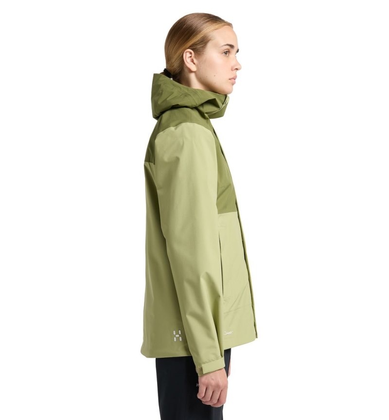 Women's Haglöfs Koyal Proof Jacket Windbreaker Green / Olive Green Canada | ZG03-078