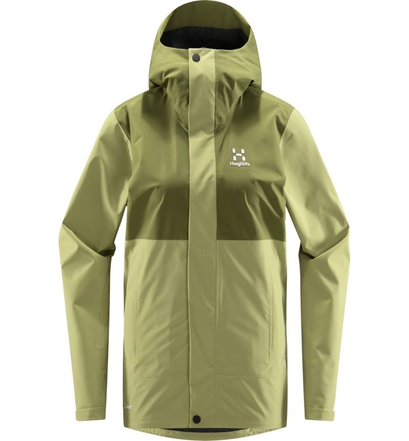 Women's Haglöfs Koyal Proof Jacket Windbreaker Green / Olive Green Canada | ZG03-078